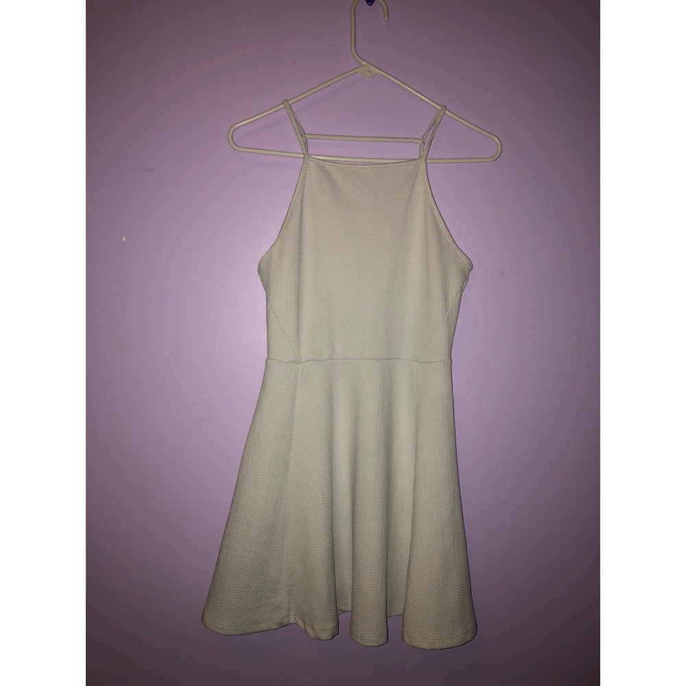 Strappy White Skater Dress